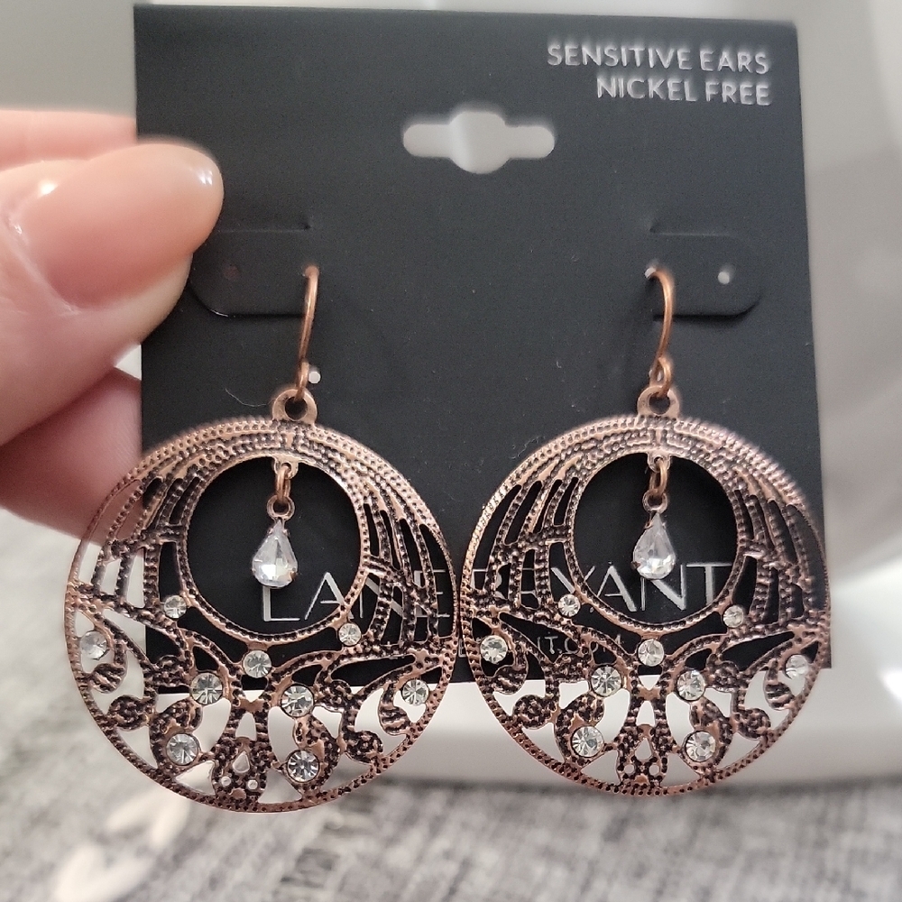 Lane Bryant Elegant Rose Gold Dangle Earrings
